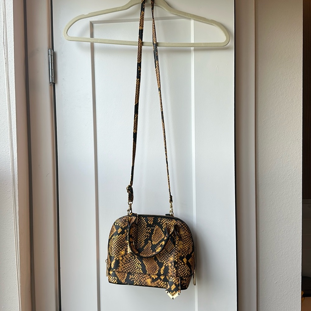 ALDO Orange Snakeskin Top Handle/Crossbody Bag